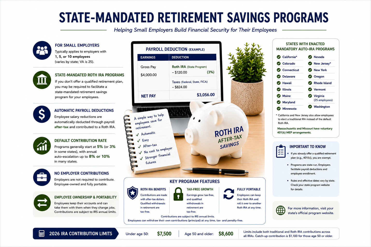 State-Mandated Retriement Savings Roth-IRA Progams